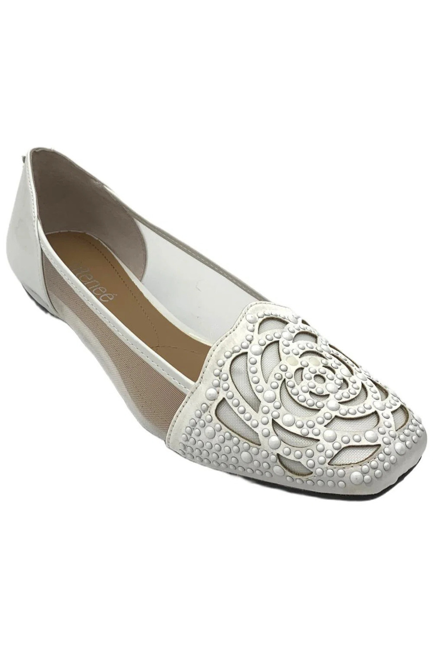 J. Renee Women's Pariella Flat White - Narrow